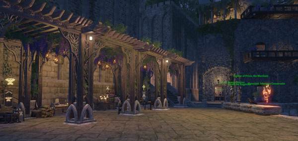 Chill Vibes guild-house crafting courtyard